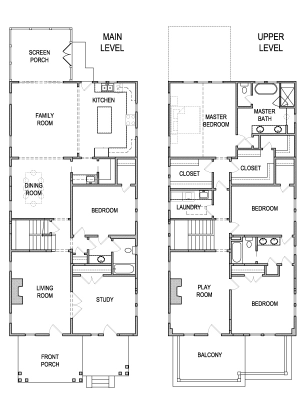 Main and Upper Floor Plans